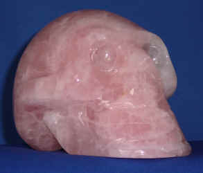 rose quartz skull